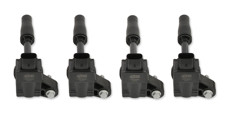 140086K-4 ACCEL Ignition Coils - Black, 4-Pack