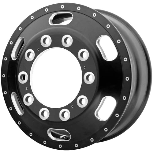ATX AO402 S-BLK INDY Mill Wheel with Aluminum (24.5 x 8.25 inches /10 x 285 mm, 144 mm Offset)