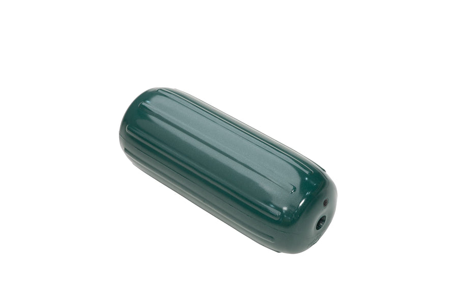 Taylor Made Inflatable Big B Boat Fender, Emerald Green (6" x 15") End-to-End Line Passage Fits 5/8" Rope, Hangs Horizontally or Vertically, Ribbed, Needle Valve, Marine-Grade Vinyl - 541025