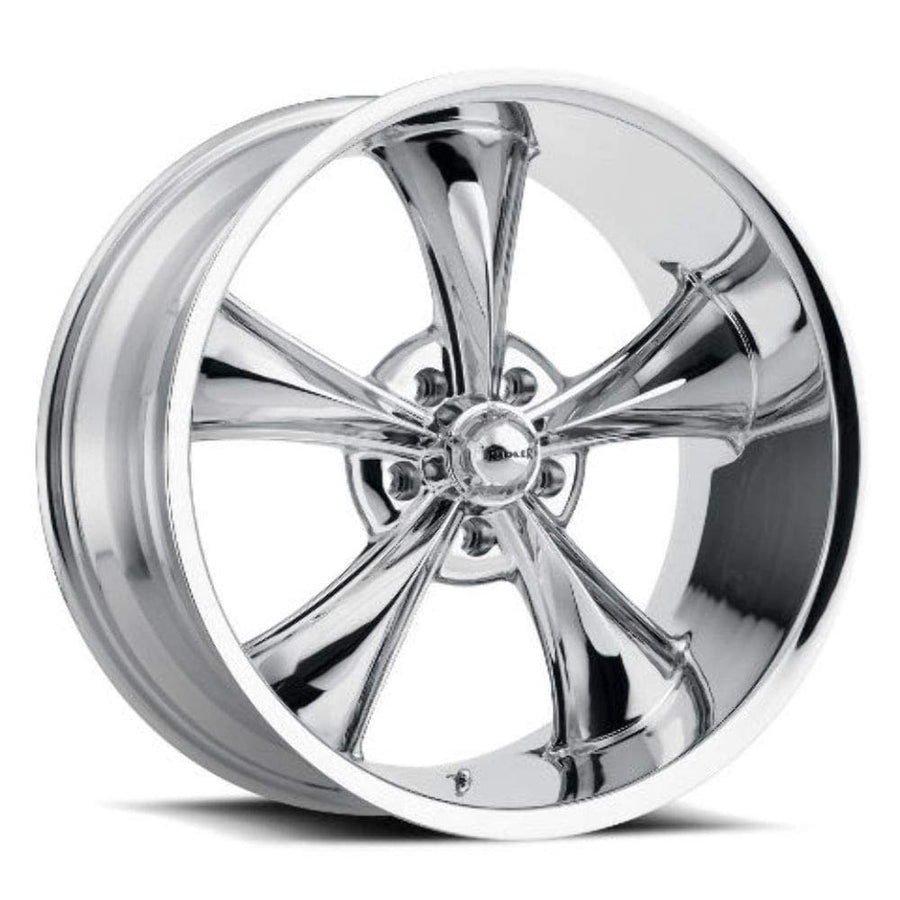 Ridler Wheels 695 17x8.0 Wheel 0mm Acorn Lug Type 5x114.3 CHROME CHROME