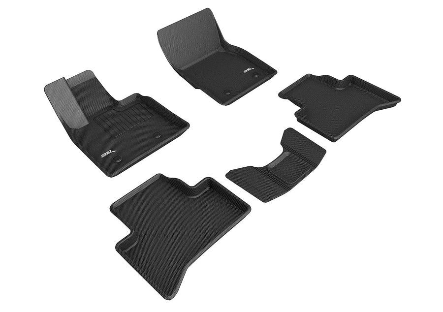 Custom Fit 3D MAXpider Kagu Floor Mat (Black) Compatible With Alfa Romeo Stelvio/Stelvio Quadrifoglio 2018-2025 - R1 R2