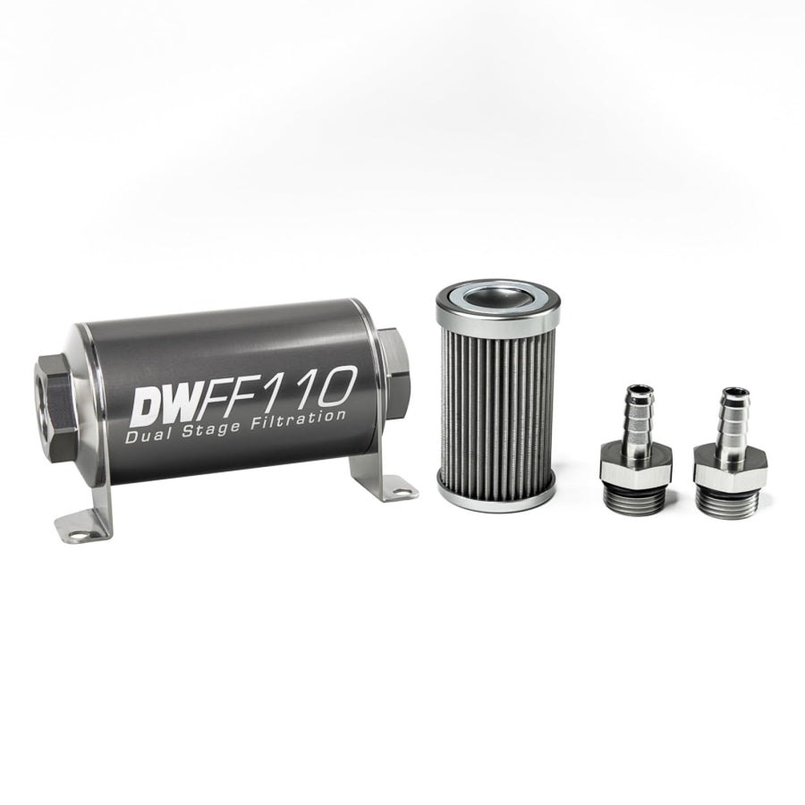 in-line DeatschWerks Fuel Filter and housing kit (8-03-110-040K-38)
