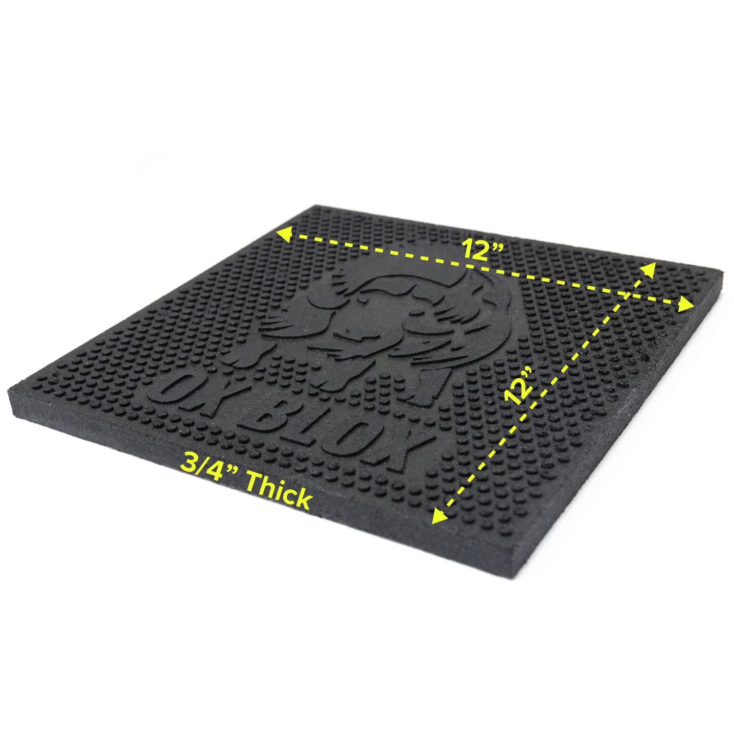 4-Pack EKON RV Jack Stabilizer Pads 12x12x0.75 - Slip-Resistant RV Jack Pads - Rubber Levelers for Campers and Trailers - Prevents Sinking and Aids in Stabilizing