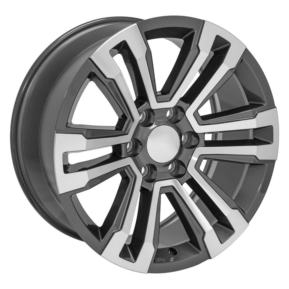 20 Inch OE Wheels CV44 Rim Fits Yukon Denali Style 6x139.7 20x9 Gloss Gunmetal Machined - Hollander 5822 (1)