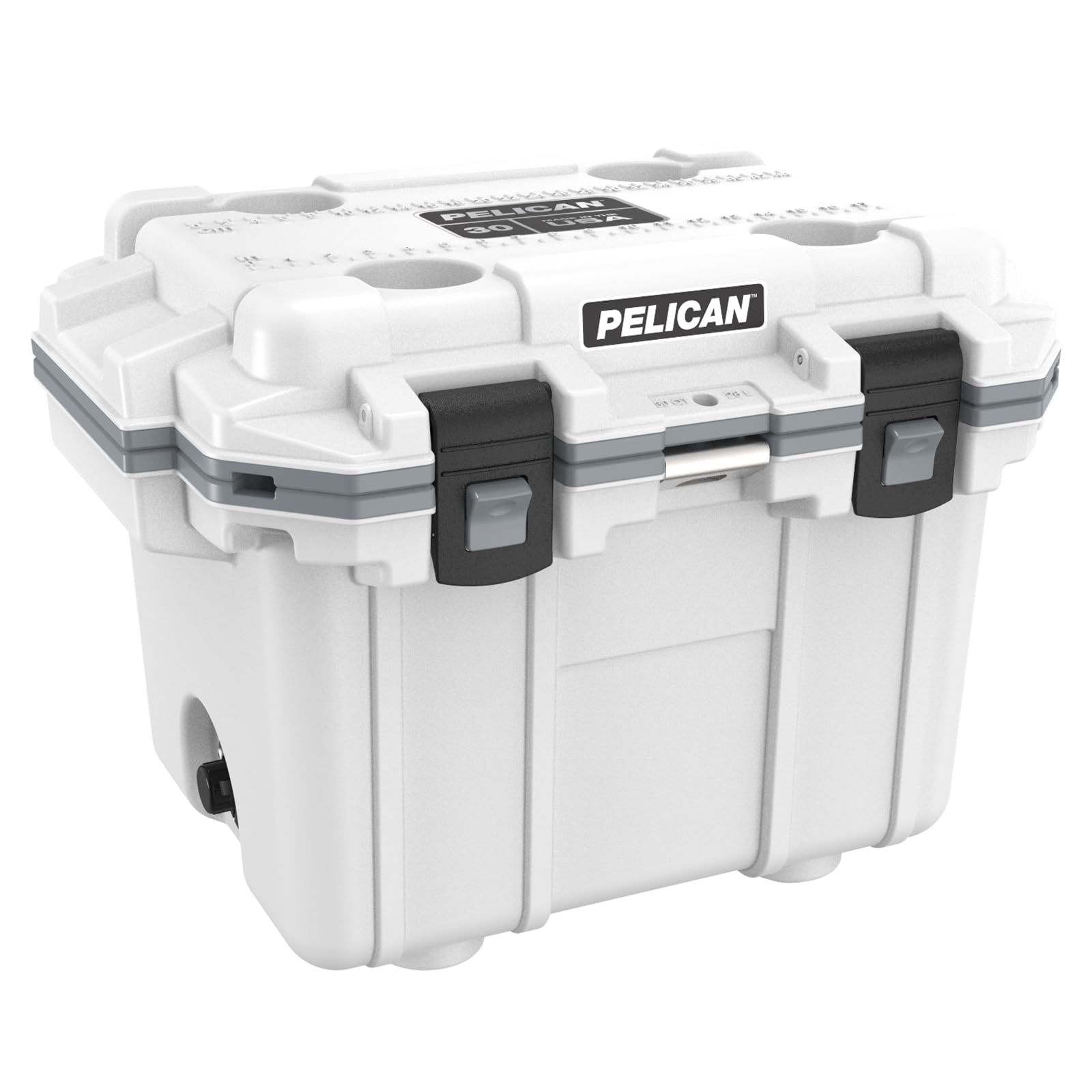 30 Quart Pelican Elite Cooler (White/Gray)