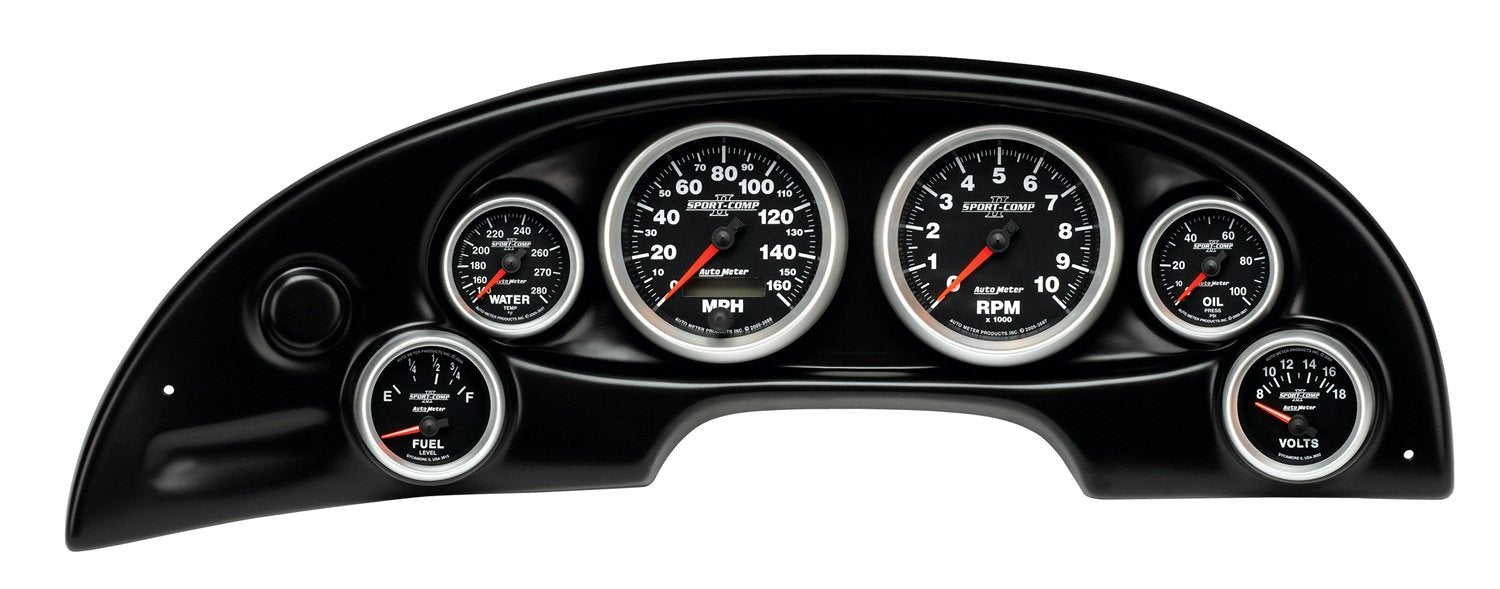 Combination Auto Meter Black Race Panel 10008