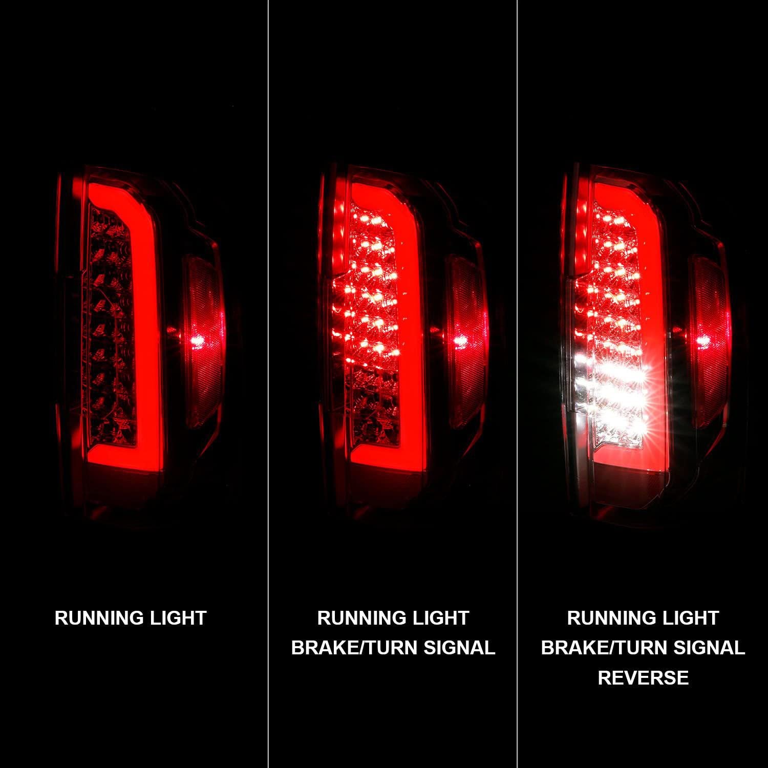 15-21 Chevy Colorado Anzo USA LED Taillights w/Light Bar Chrome Housing Clear Lens (311407)