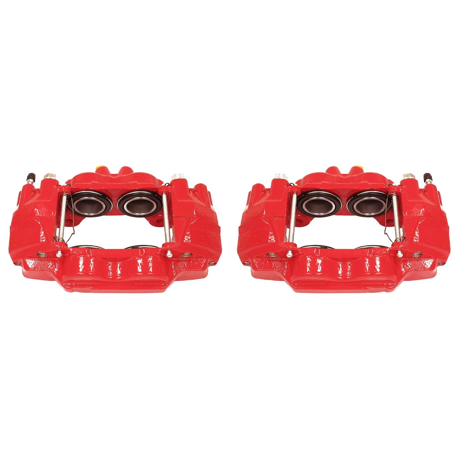 Power Stop S2984 High-Temp Red Powder Coated Front Pair of Calipers For 2003-2009 Toyota 4Runner [Models with 12.56" Front Rotors] | 2007-2017 FJ Cruiser | 2005-2023 Toyota Tacoma