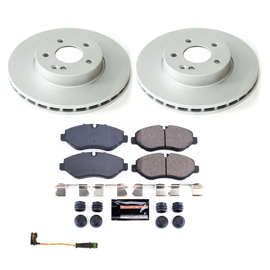 Power Stop Z17 CRK8219 Coated Rotor Kit-Coated Brake Rotors, Ceramic Brake Pads For Mercedes-Benz Metris 2016-2023 [Model Specific]