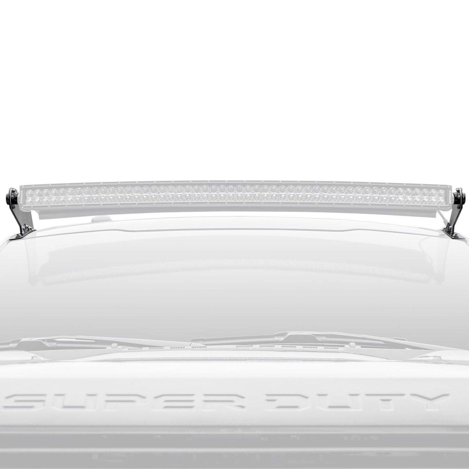 ZROADZ LED Mounting Bracket Front Roof - Compatible w/ 2017-2022 All Ford F-250, F-350, F-450, F-550 - to Mount (1) 52" or Similar Style Straight LED Light Bar (Not Included) - PN #Z335171