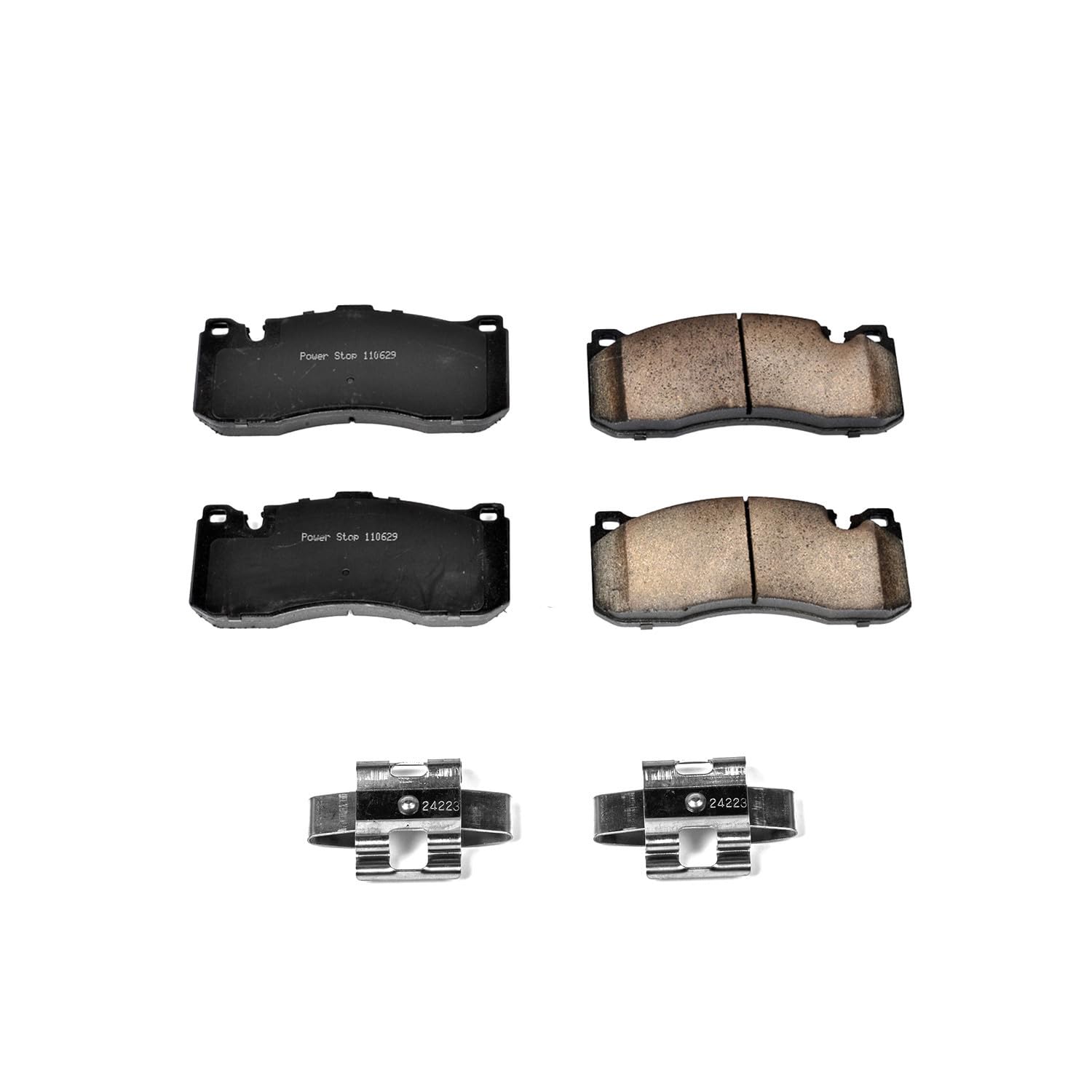 Power Stop Brake Kit Front For BMW 135i 2008-13 |135is 2013 |323i 2006-09 |Mini Cooper 2013 - Ceramic Brake Pads With Installation Hardware, 17-1371