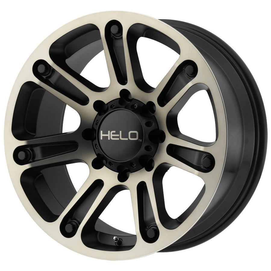 20x9 HE904, Bolt Pattern: 5x5/, Offset: -12, SATIN BLACK MACHINED DARK TINT, set of 1