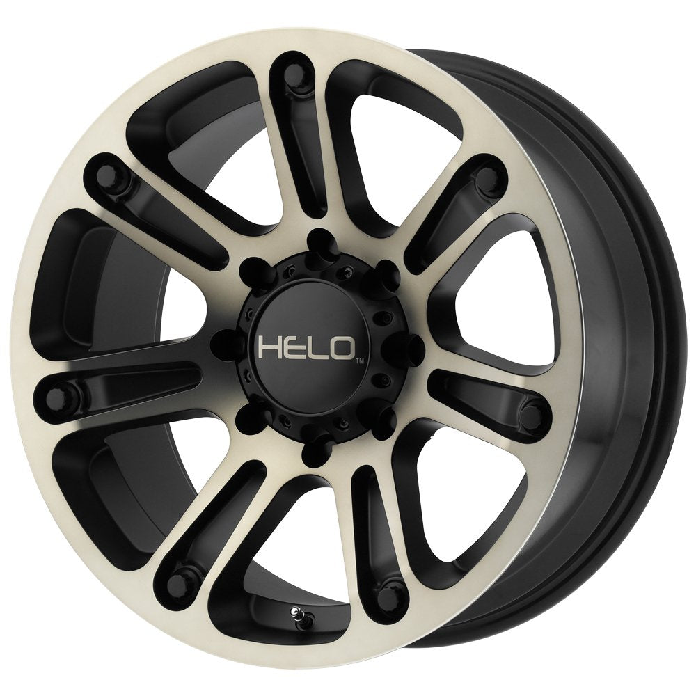 20x9 HE904, Bolt Pattern: 5x5/, Offset: -12, SATIN BLACK MACHINED DARK TINT, set of 1