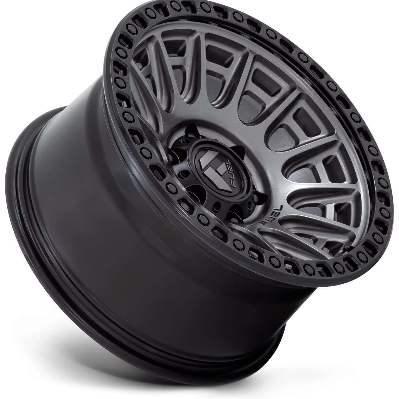 OFF-ROAD FUEL CYCLE 17X9 6X5.5 4.53-12mm MATTE GUNMETAL WITH BLACK RING - D83517908445