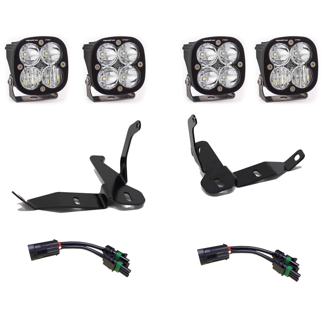 Baja Designs Pro Squadron LED Headlight Kit for Honda Talon 2019-21 UTV (Multi-Pattern; Clear)