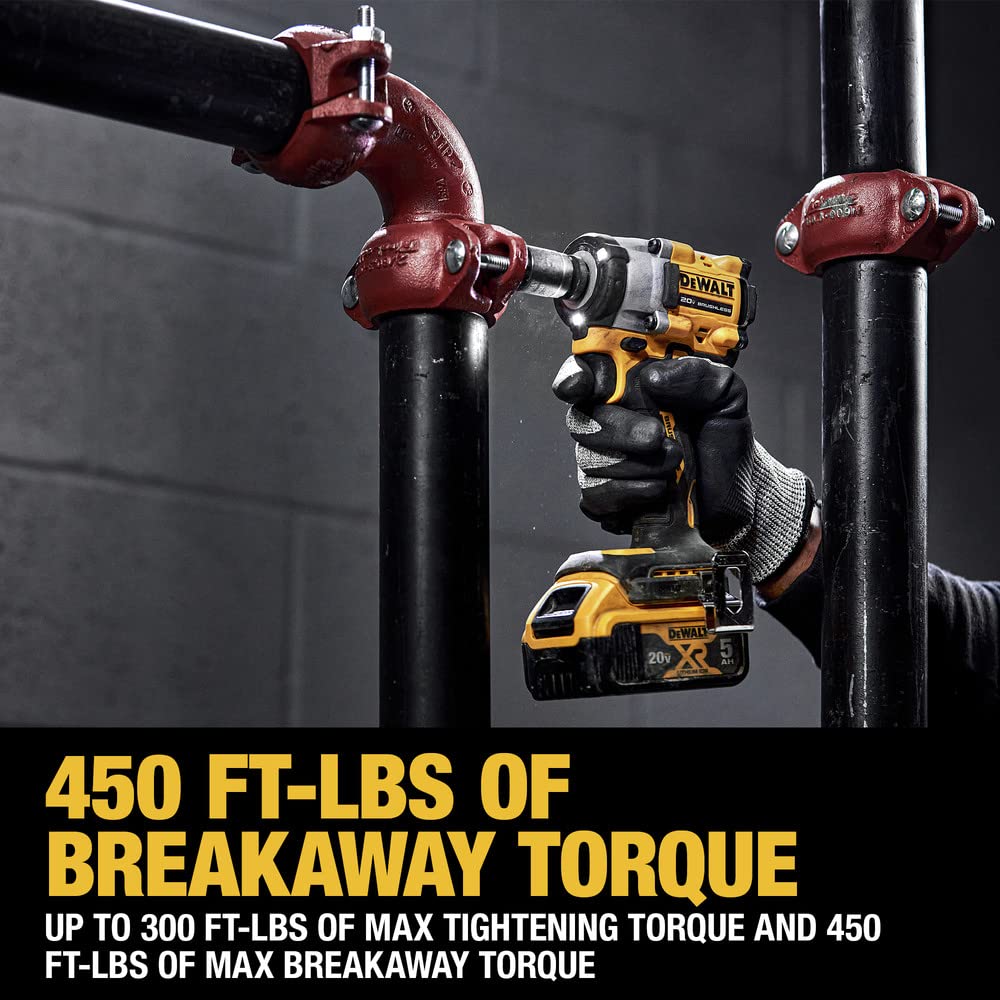 DEWALT 20V MAX* DCF921P2 ATOMIC 1/2 in. Cordless Impact Wrench with Hog Ring Anvil Kit