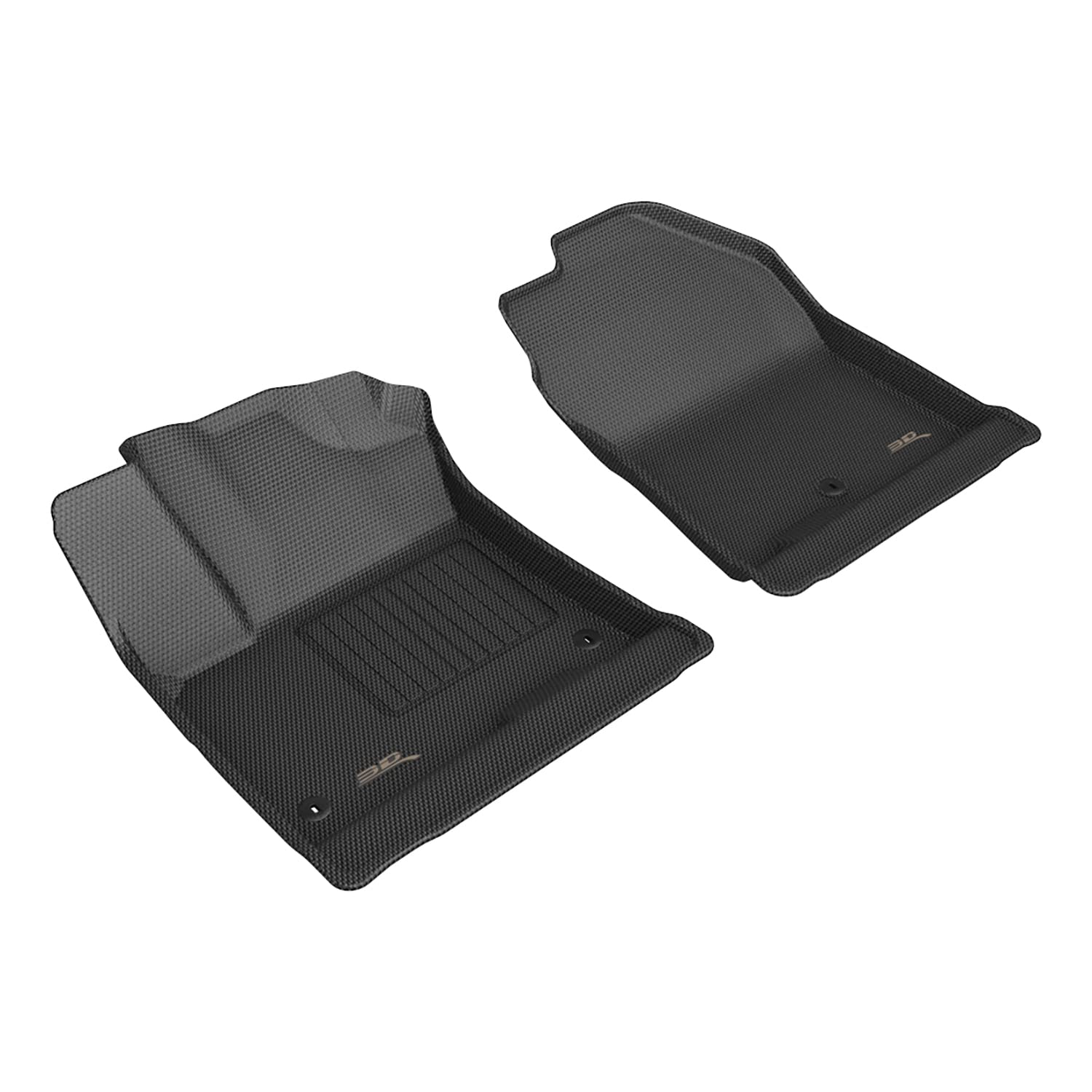 Kagu Floor Mat 3D MAXpider Custom Fit (Black) Compatible for Hyundai KONA EV 2021-2023 - Front Row