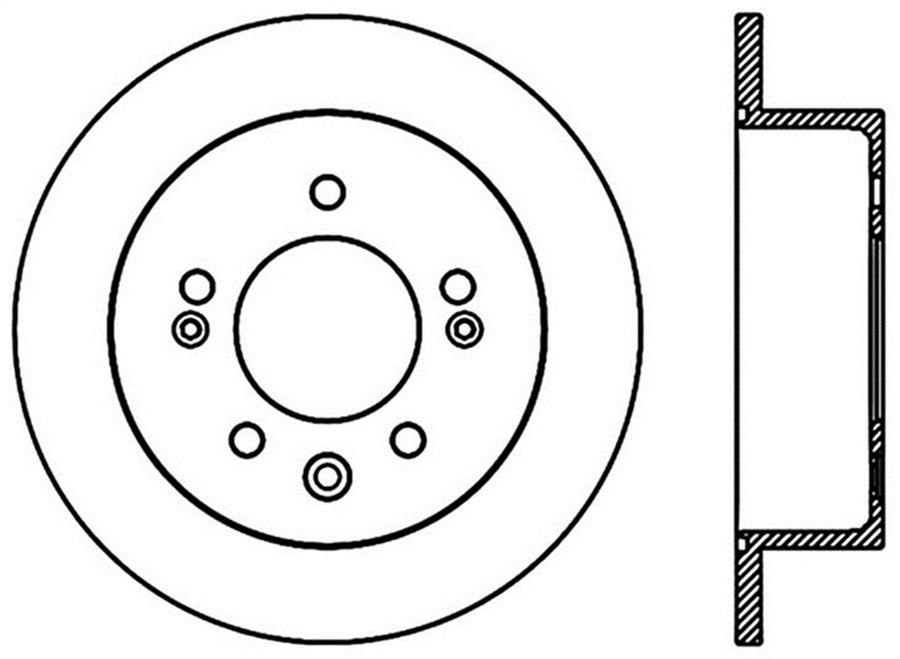 Sport Drilled/Slotted Brake Rotor StopTech 127.51024L (Rear Left), 1 Pack