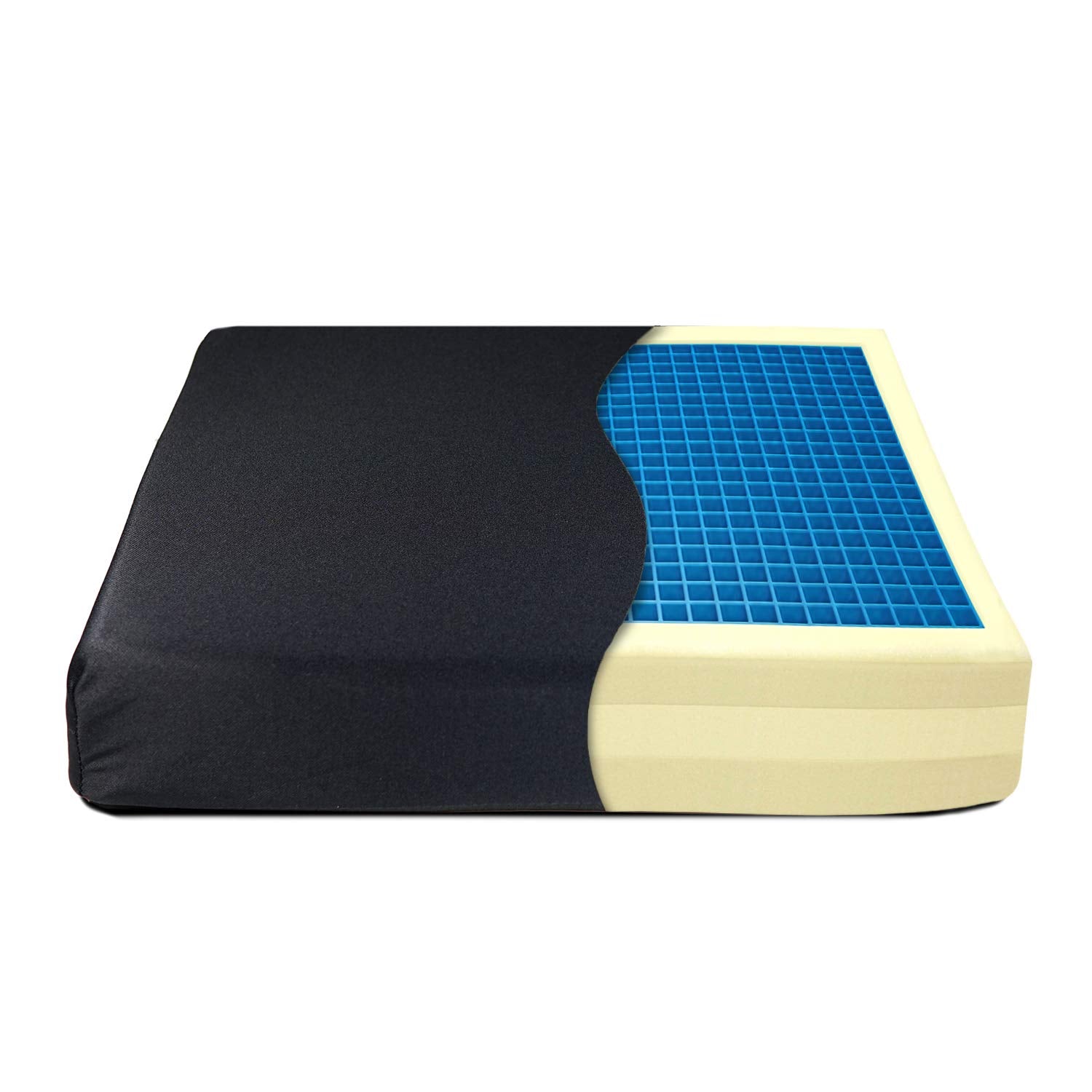 Gelcore Tail Mate Premium Seat Cushion – Non-Slip Gel Seat Cushion for Office Chairs, Car Seats, and More, Sciatica and Back Pain Relief