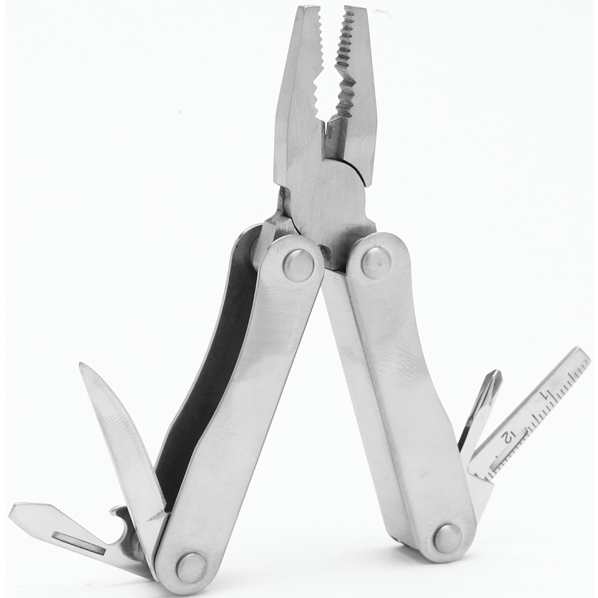 5-in-1 Performance Tool Multi-Tool with Screwdriver, Pliers, Knife, Bottle Opener, and Cutter, Made of Durable Stainless Steel