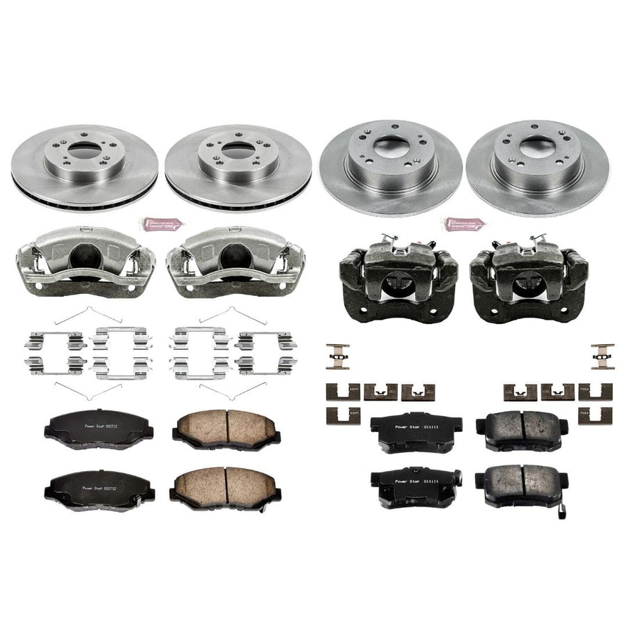 Power Stop KCOE1047 1-Click OE Replacement Brake Kit with Calipers For Honda Accord Autospecialty 2003-2007 [Model Specific]
