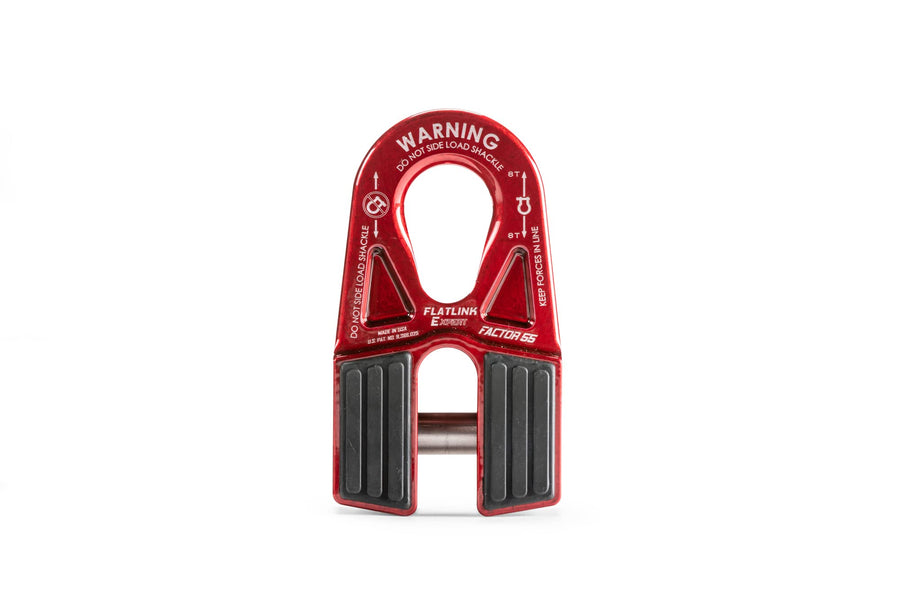 Flatlink E Factor 55 Closed Winch System, Compatible with All Roller Fairlead License Plate Brackets - Red