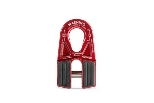 Flatlink E Factor 55 Closed Winch System, Compatible with All Roller Fairlead License Plate Brackets - Red