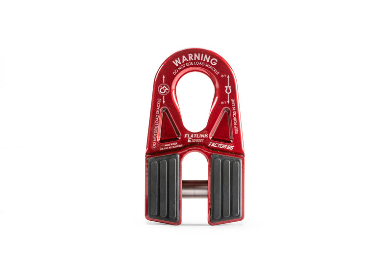 Flatlink E Factor 55 Closed Winch System, Compatible with All Roller Fairlead License Plate Brackets - Red