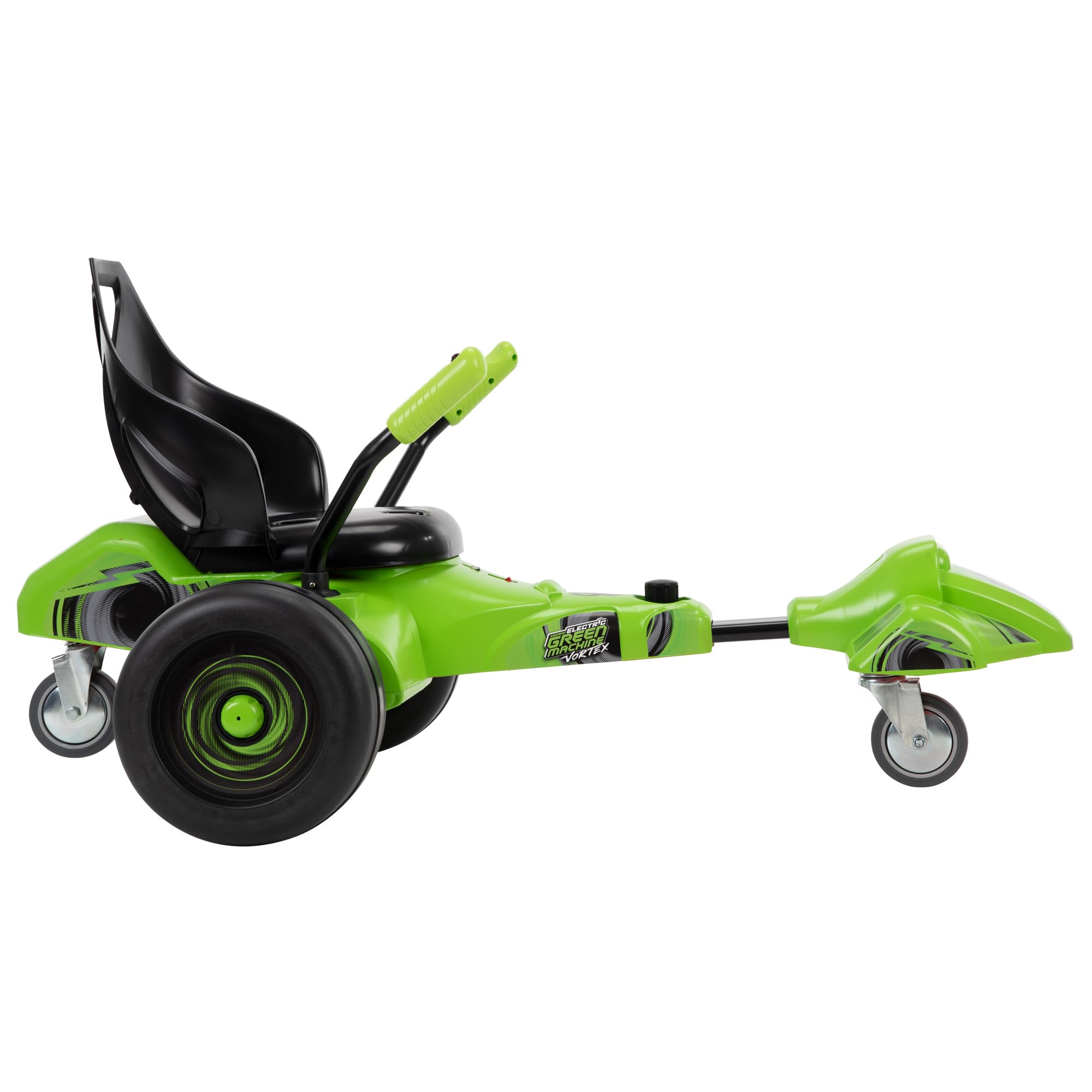 Huffy Vortex Green Machine 12V Battery Powered Ride On, Ideal for Ages 8+, Easy to Operate, Adjustable Frame, Endless Fun, Balanced Spins and Wheelies, 8 MPH, Max Weight 150 Pounds