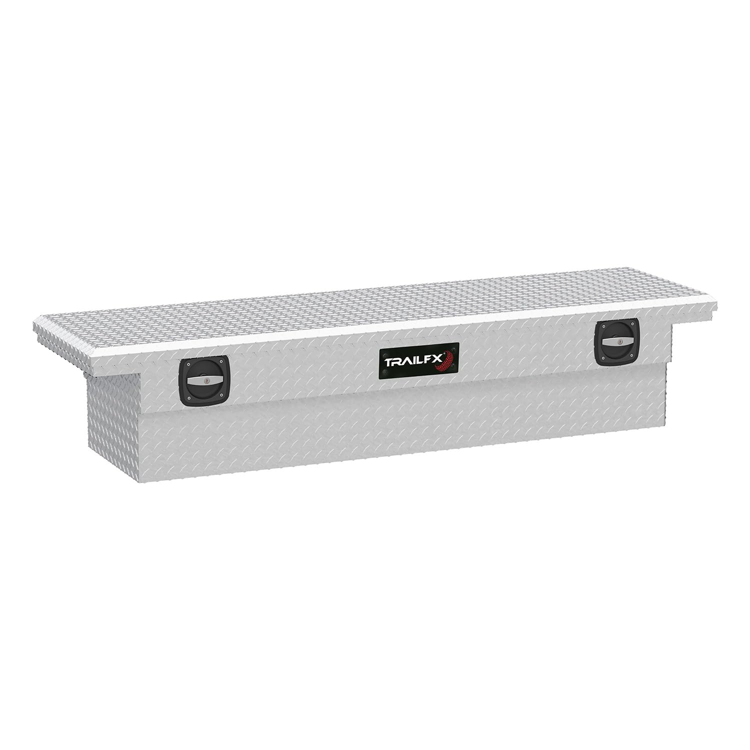 Ford F-150 Trailfx Lockable Tool Box 5.5 Foot Bed 2001-2026 Aluminum Crossover Low Profile, Single Lid, Diamond Tread 19.25 Inch x 72 Inch x 13.5 Inch, 8.6 Cubic Feet TrailFX 120721C