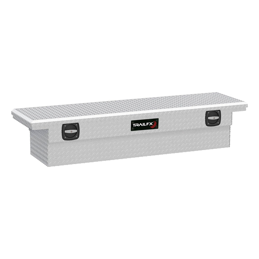 Ford F-150 Trailfx Lockable Tool Box 5.5 Foot Bed 2001-2026 Aluminum Crossover Low Profile, Single Lid, Diamond Tread 19.25 Inch x 72 Inch x 13.5 Inch, 8.6 Cubic Feet TrailFX 120721C