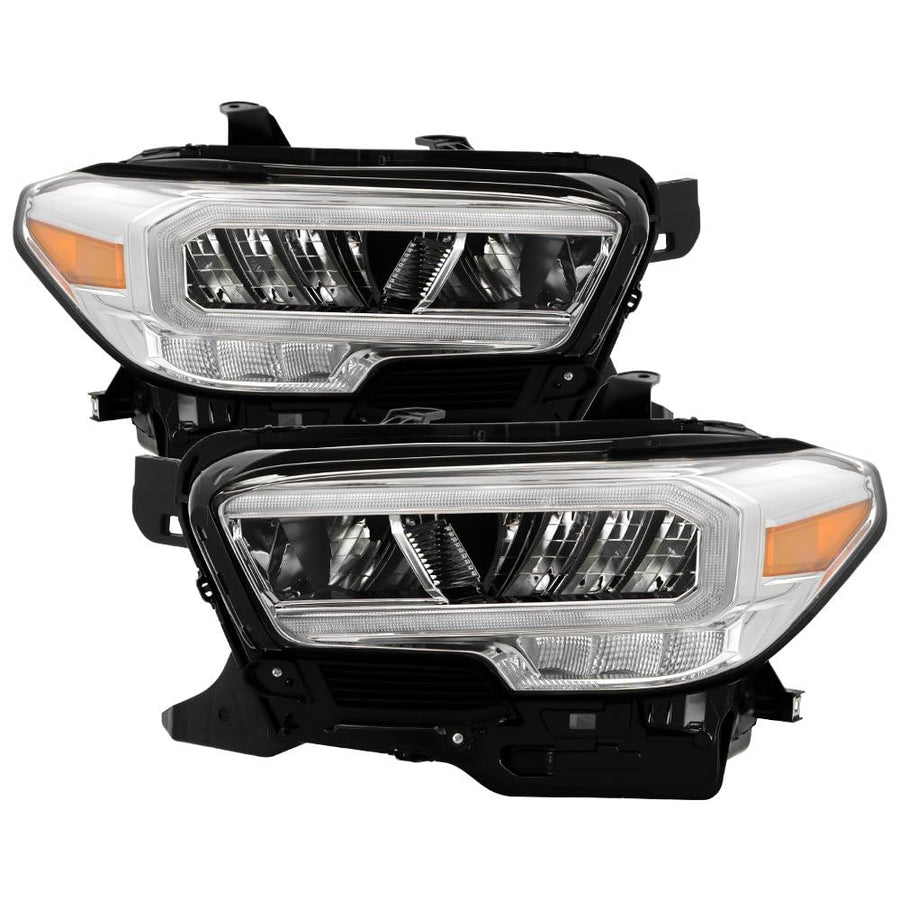 Toyota Tacoma 16-22 Full LED w/DRL (OE Full LED fit on Halogen w/DRL Model) Headlight - Spyder Chrome
