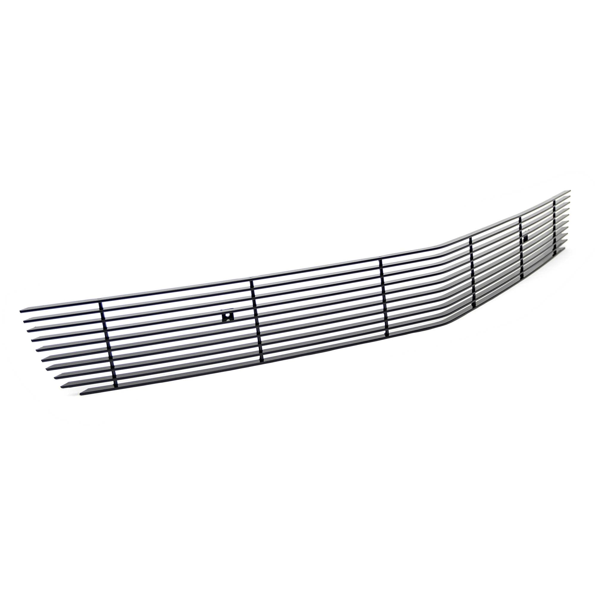 Horizontal T-Rex 25028B Aluminum Black Finish Billet Bumper Grille Overlay for Chevrolet Camaro SS