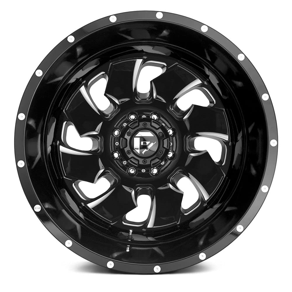 D574 FUEL OFF-ROAD CLEAVER 20X8.25, 8X6.5, 8.76, 105mm GLOSS BLACK MILLED - D57420828D