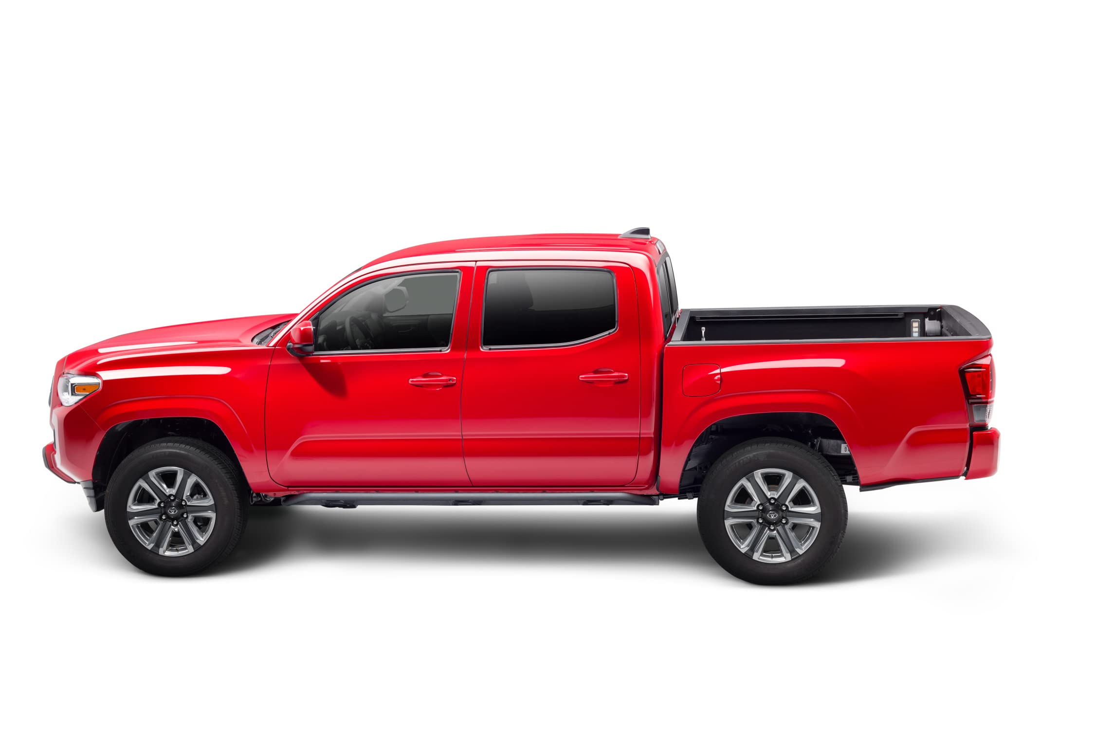 Trail Sliders RealTruck for Toyota Tacoma | Cab Length, Heavy Duty 2" Tubing, Textured Black | TST16CC-TX | Fits 2016 - 2023 Toyota Tacoma Double Cab