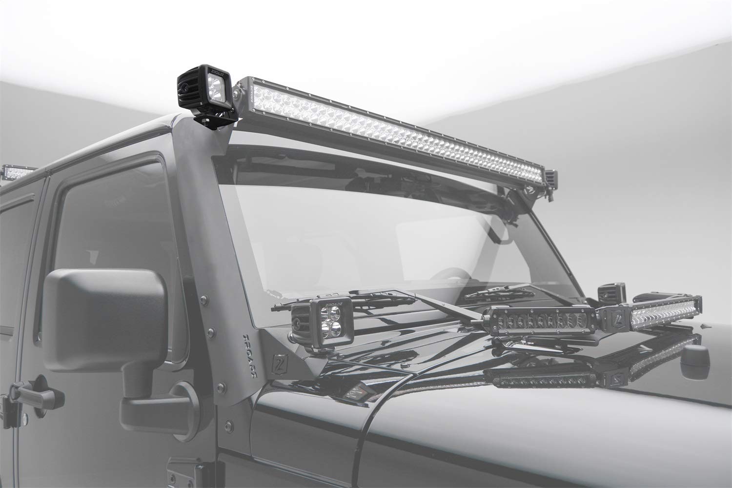 ZROADZ LED Pod Light Mount (JEEP Wrangler Roof Side Extra) Z334811, Black