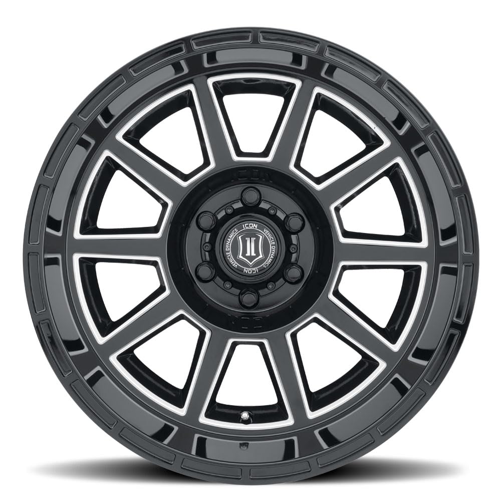 ICON Alloys Recoil, 20x10/6x135, Gloss Black w/Milled Windows, 24mm OS, 4.5" BS, 6220106345GBMW