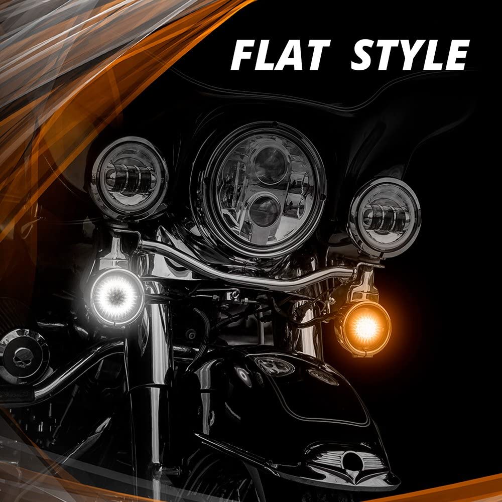 XKGLOW Motorcycle Front LED Turn Signal Kit XK1157B-WA-C - Bullet Style Clear Lenses