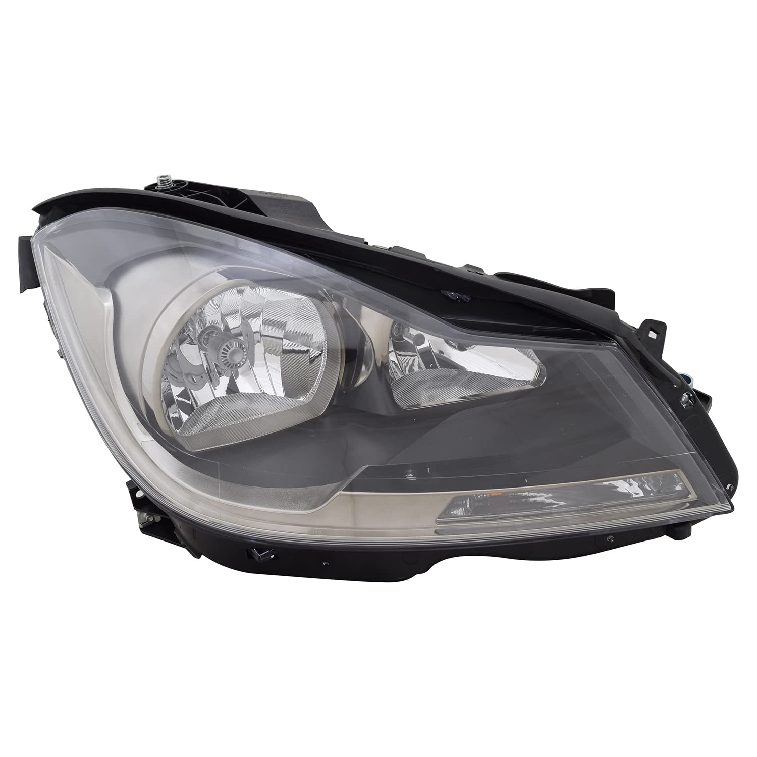 Right TYC Headlight Assembly Compatible with 2012-2015 Mercedes Benz C-Class