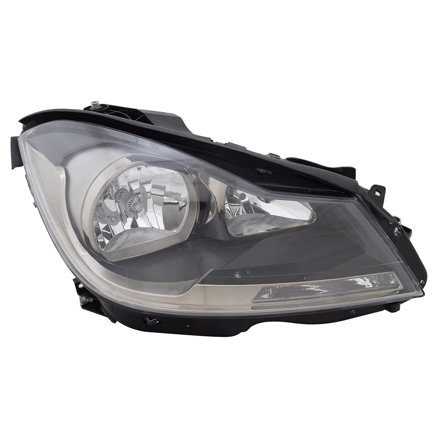 Right TYC Headlight Assembly Compatible with 2012-2015 Mercedes Benz C-Class
