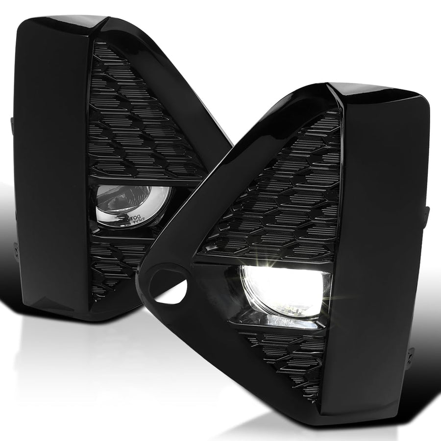 LED Fog Lights SPEC-D TUNING Chrome with OE Wiring and Switch Compatible with 2019-2023 Nissan Murano, L+R Pair Assembly
