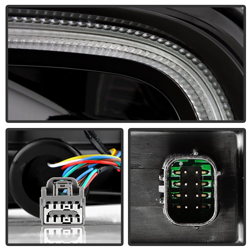 Ford Mustang Spyder (POE) 10-14 LED Sequential OE Plus Tail Light - Black Clear