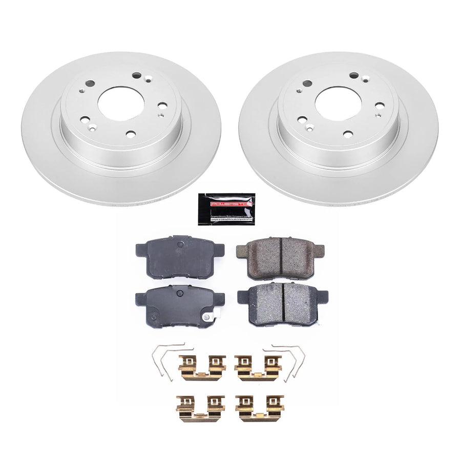 Power Stop CRK5368 Brake Rotor and Ceramic Pad Kit Rear For 2011 2012 2013 2014 Acura TSX | 2011 2012 2013 2014 2015 2016 2017 Honda Accord Coupe, Sedan