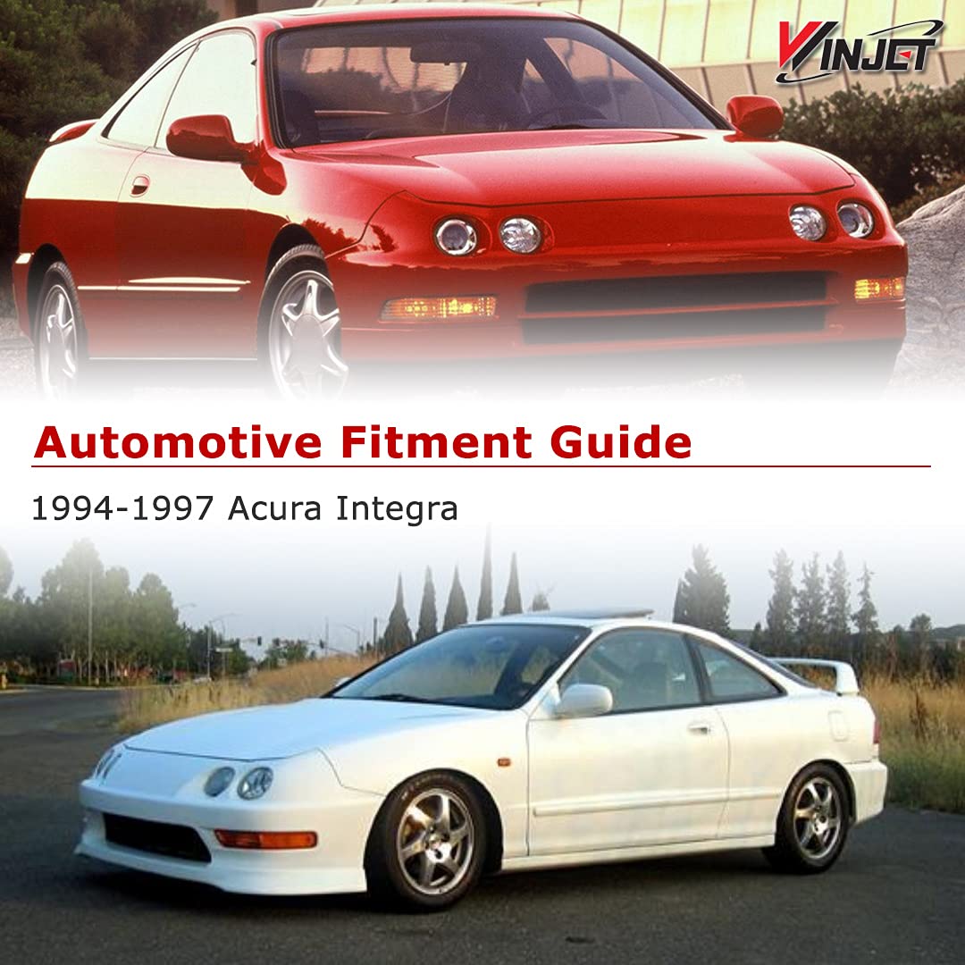 Winjet LED DRL Halo Projector Headlights Compatible with [1994 1995 1996 1997 Acura Integra]