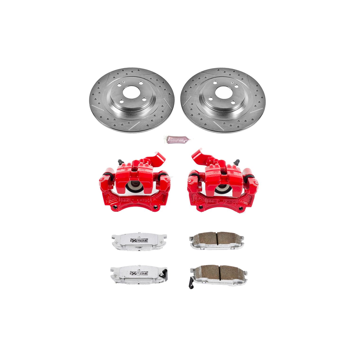 Power Stop KC4695-26 Z26 Street Warrior Front Brake Kit Chrysler Dodge For Chrysler 300, Dodge Challenger, Dodge Charger, Dodge Magnum [Model Specific]