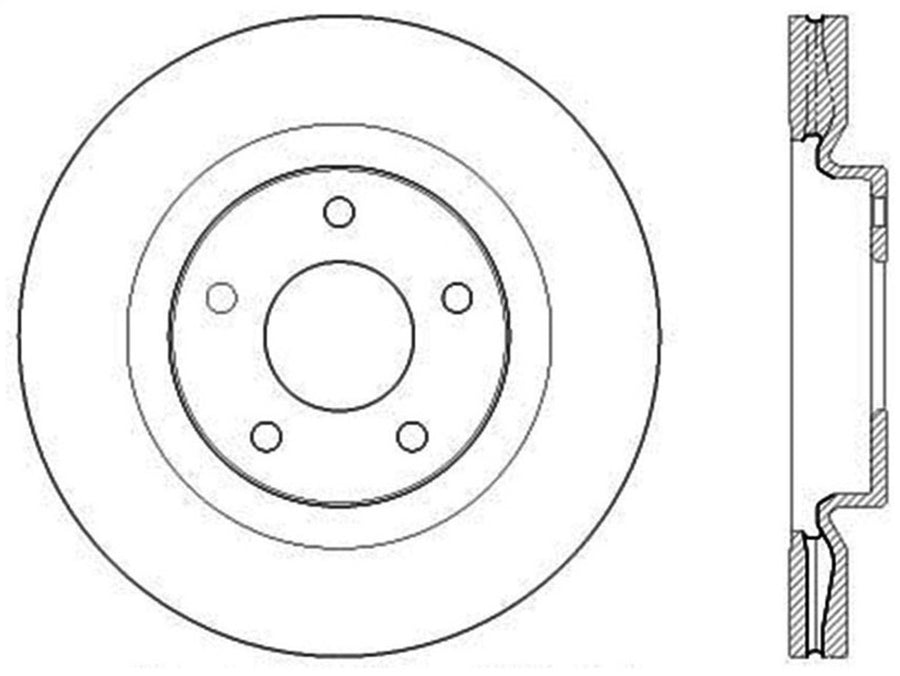 Sport Drilled/Slotted Brake Rotor StopTech 127.42108R (Front Right), 1 Pack