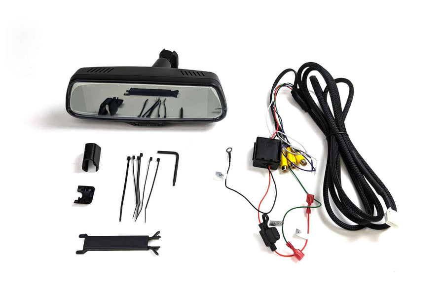 7.3″ Brandmotion LCD Display Mirror FLTW-7692V3 Rear View Mirror with Embedded Full or Split LCD Screen Backup Color View Turns On in Reverse Use w/Aftermarket Camera
