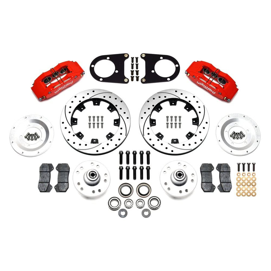 Front Hub Kit, DP6A 12.19", Drilled, Red