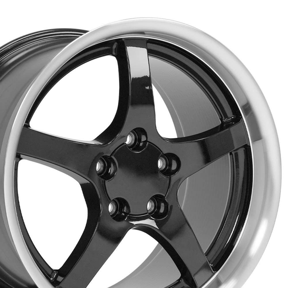 CV05-D18105-5475-56BM Black Wheel with Machined Lip Painted OE Wheels LLC (18 x 10.5 inches /5 x 120