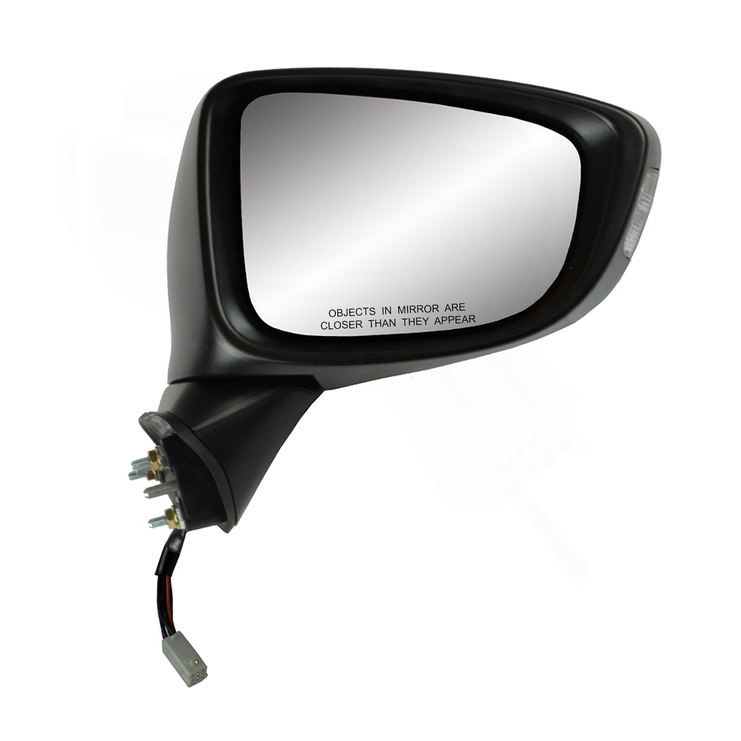 Fit System Mirror Passenger Side for Mazda 6, Textured Black w/PTM Cover, w/Turn Signal, Foldaway, Heated Power